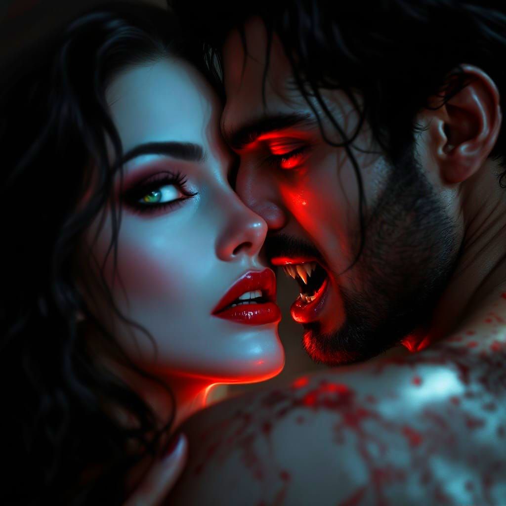 Seductive Vampire Bites in the Shadows