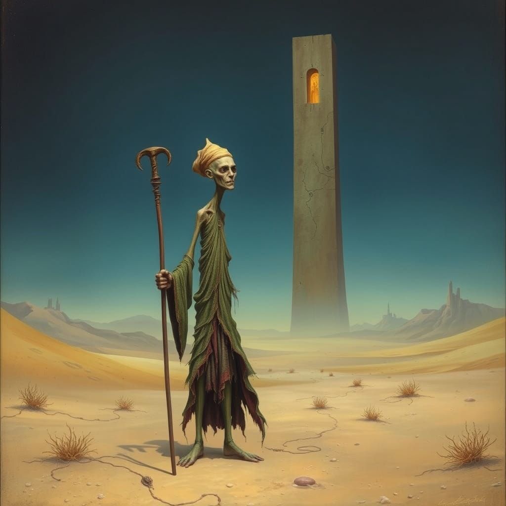 Surreal Desert Dreamscape in Dalí Style