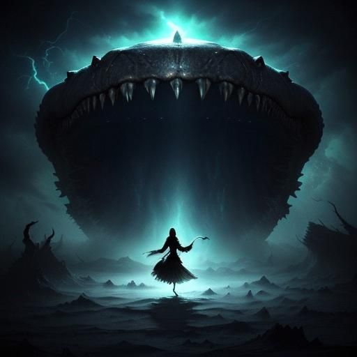 Nightmare Battle: Human vs Shadow Mosasaur