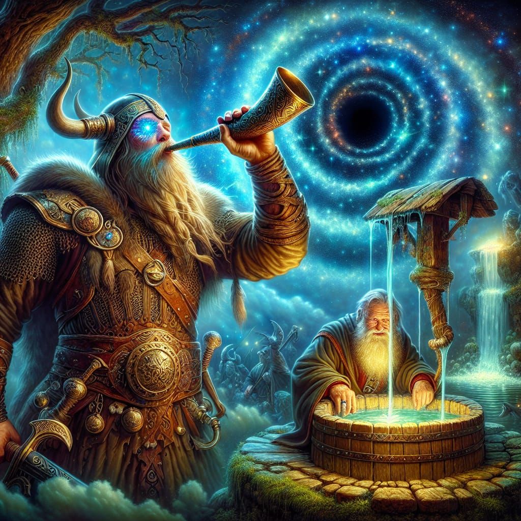 Nordic Warrior Quenches Thirst at Magical Well