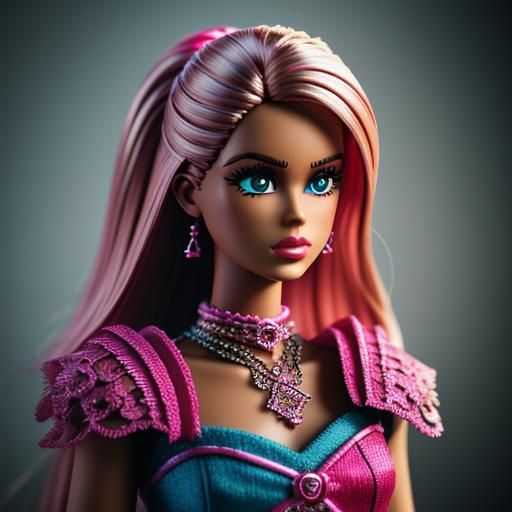 Barbie in Hyperrealistic 1980s Style