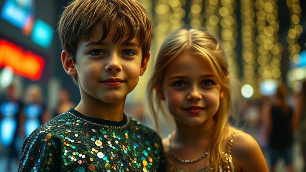 Hyperrealistic Macro Photography of Sequins in Motion