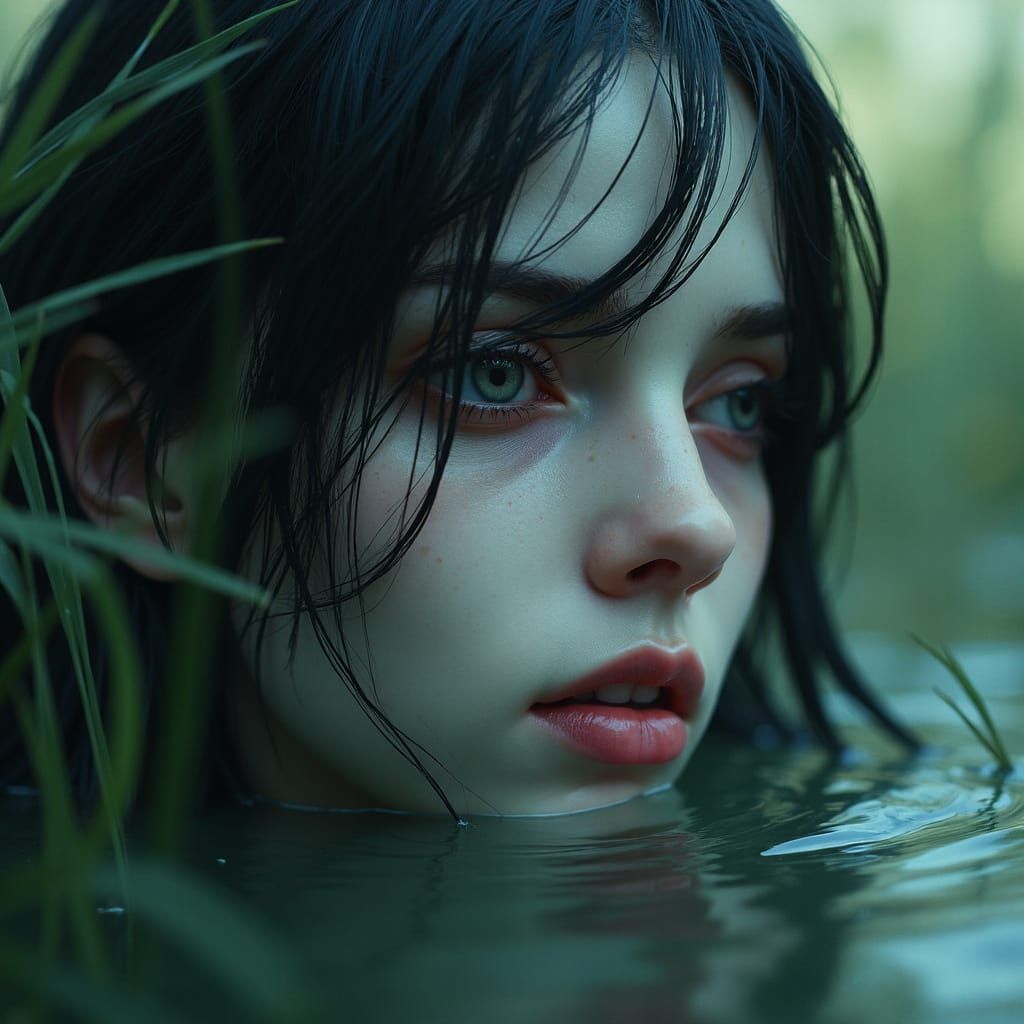 Creepy Woman's Face Emerges Mysteriously From Water