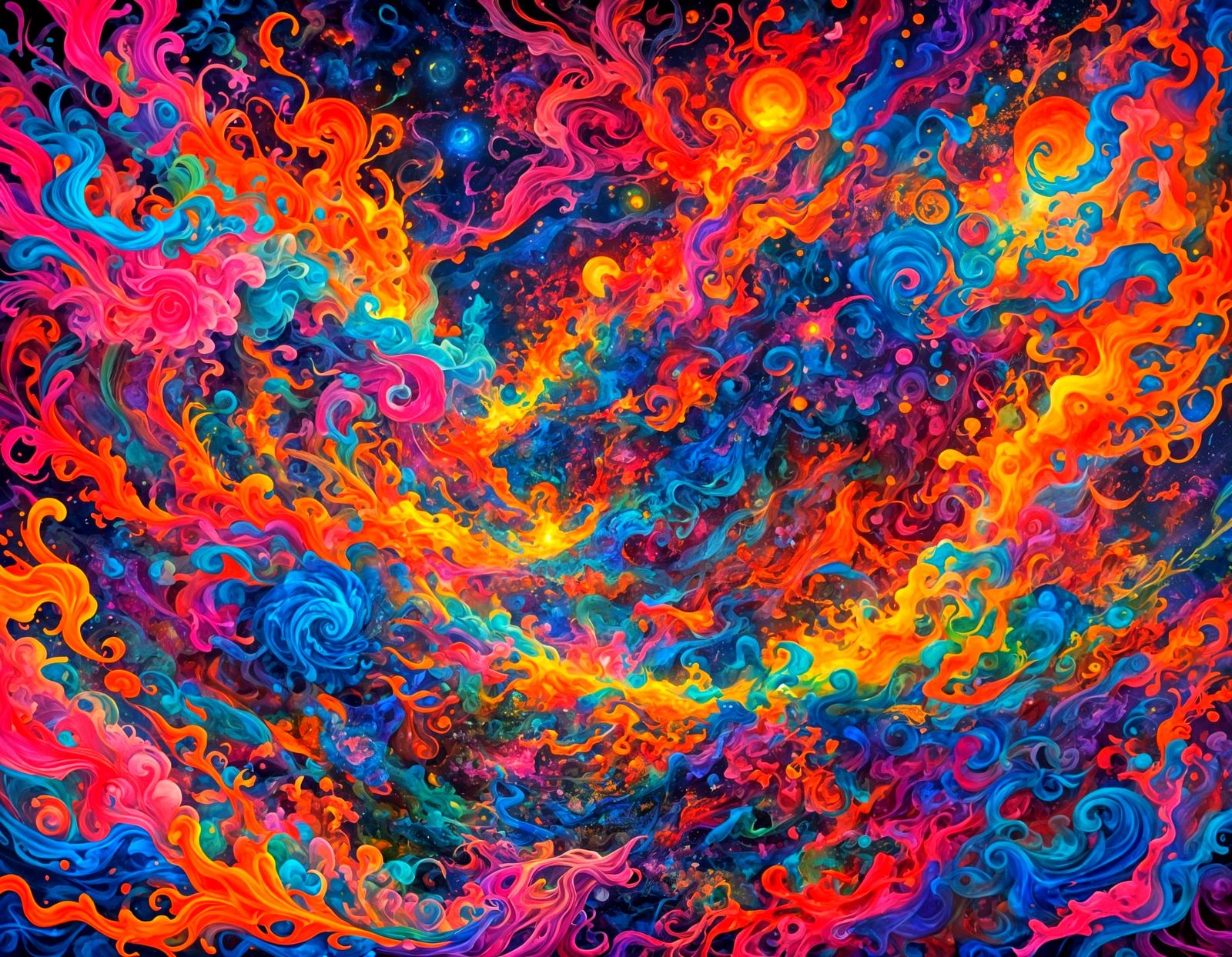 Psychedelic Dreamscape in Digital Painting