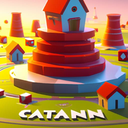 Catan Reimagined as 3D Digital Art
