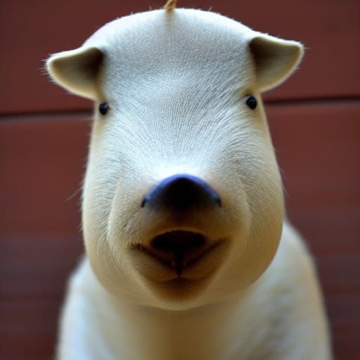 Capybara Sculpture Made of Curtains