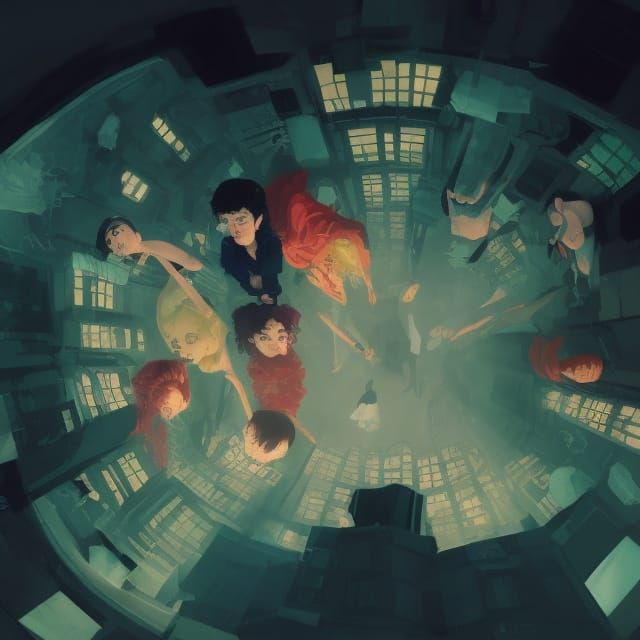 Vibrant Underground Techno Club Illustration