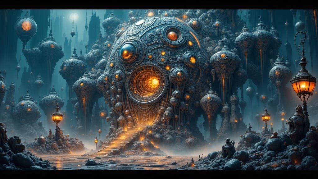 Fantastical Dreaming Machine Matte Painting