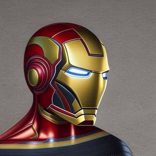 Iron Man Skull Mask in Alex Grey Style