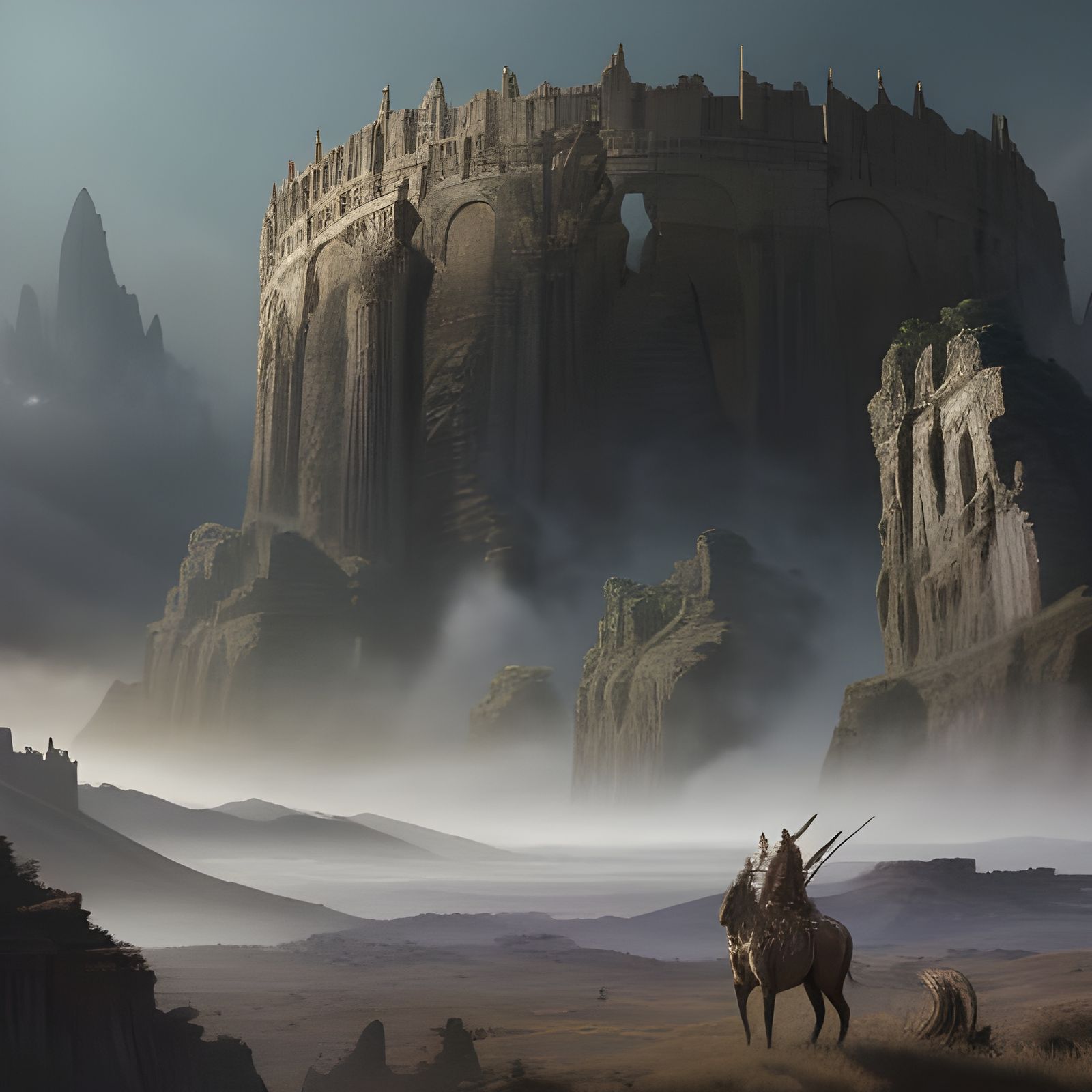 Roman Gods in Epic Fantasy Landscape