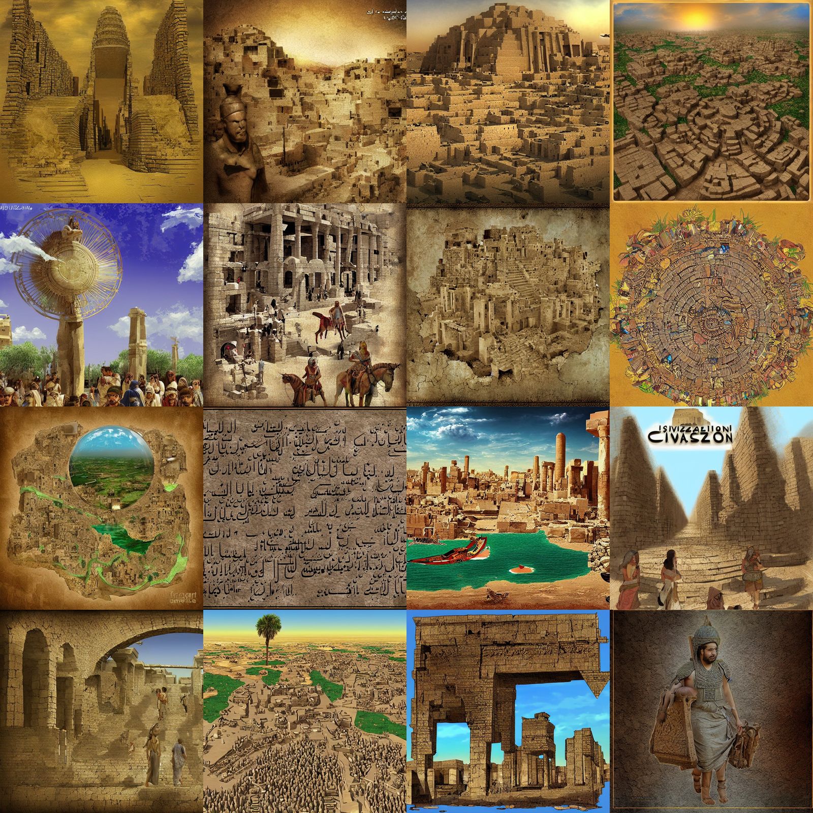 Ur in Sumer, Iraq: A Digital Art Depiction