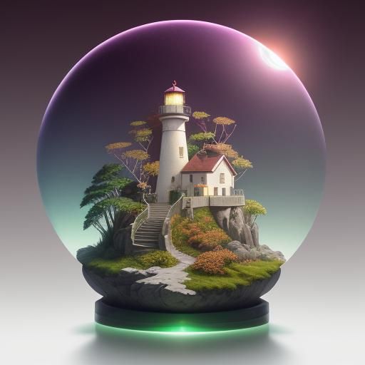 Mossy Autumn Beach Scene with Orogenic Architecture