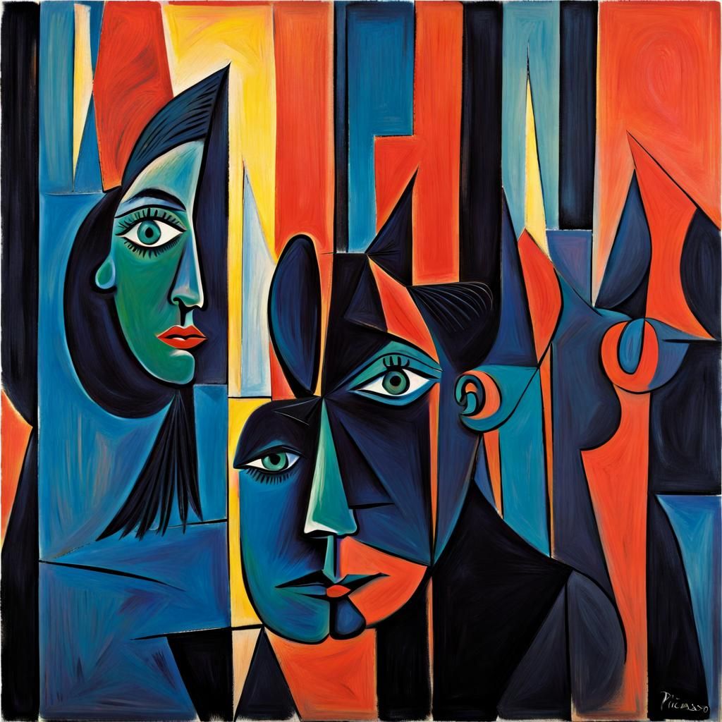 Abstract Forms in a Cubist Style