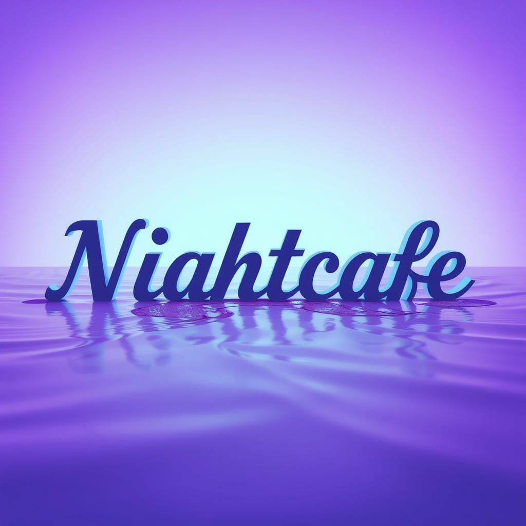 Hyper-Realistic Word Art in Pastel Purple Gradient