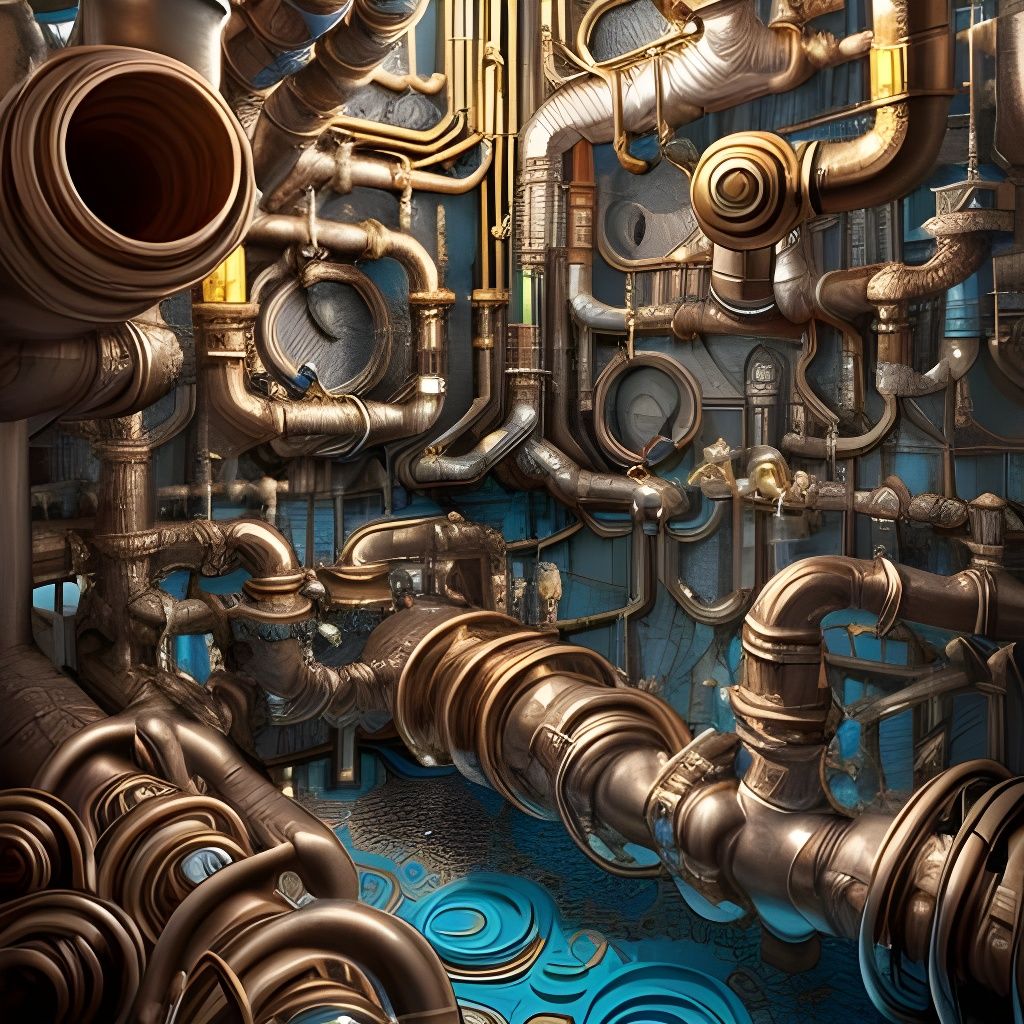 Abstract Plumbing Pipes by Killian Eng: Complex Design