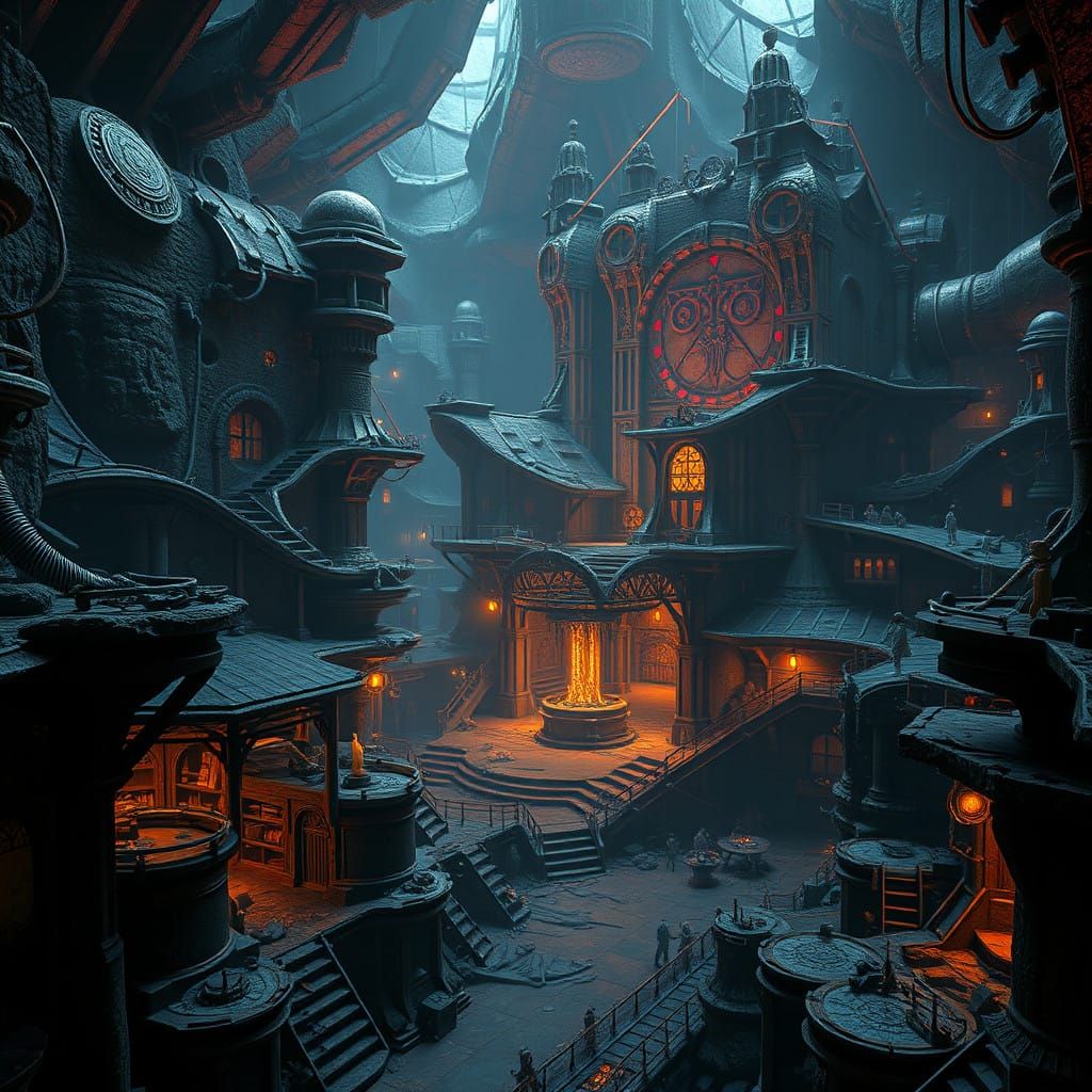 Mysterious Dwemer Ruin in Unreal Engine 5 Style