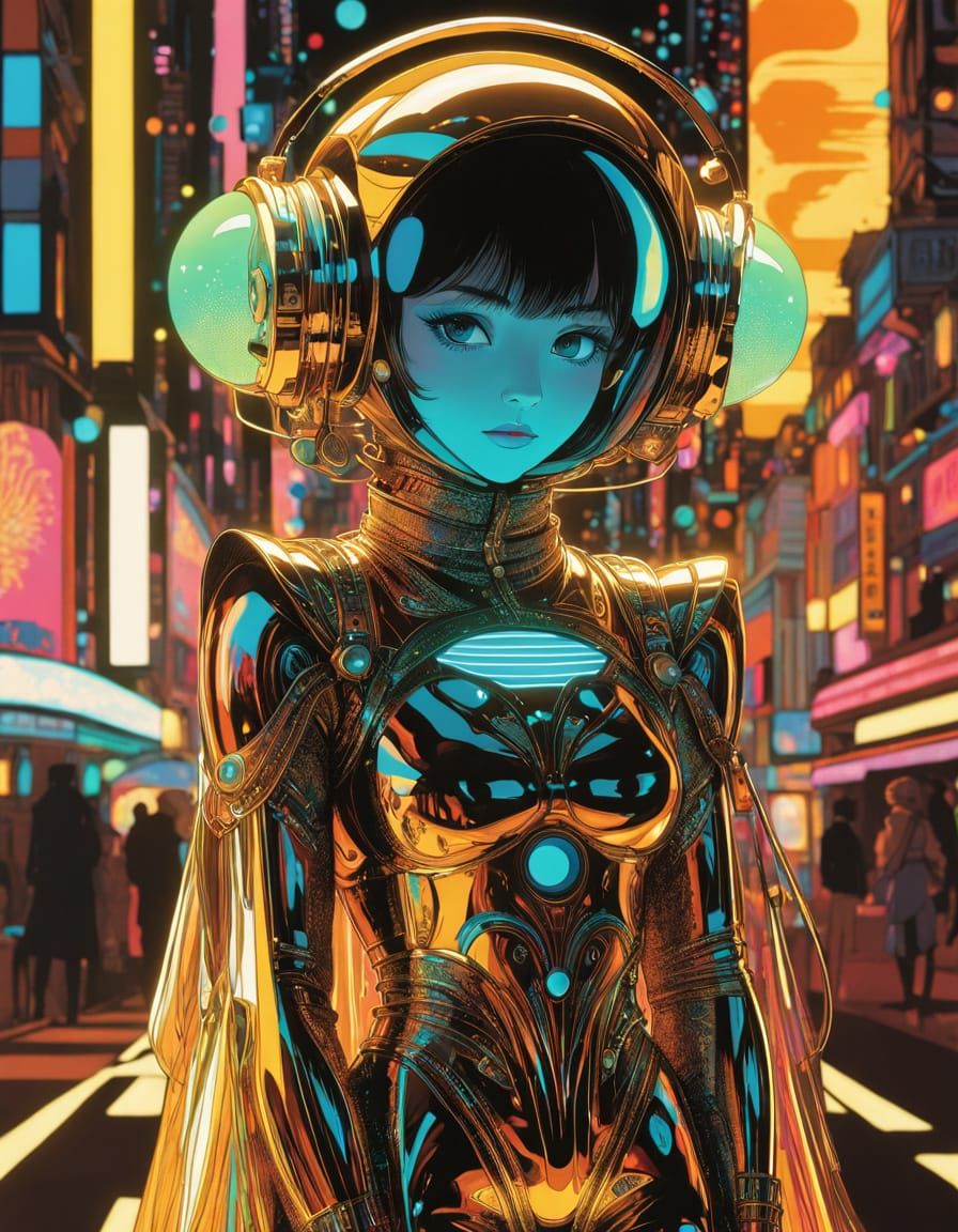 contrasting, early 1970s, starched