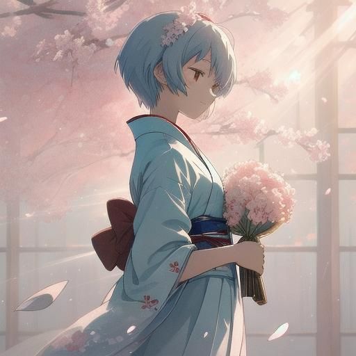 Rei Ayanami in Shiromuku: Anime Key Visual