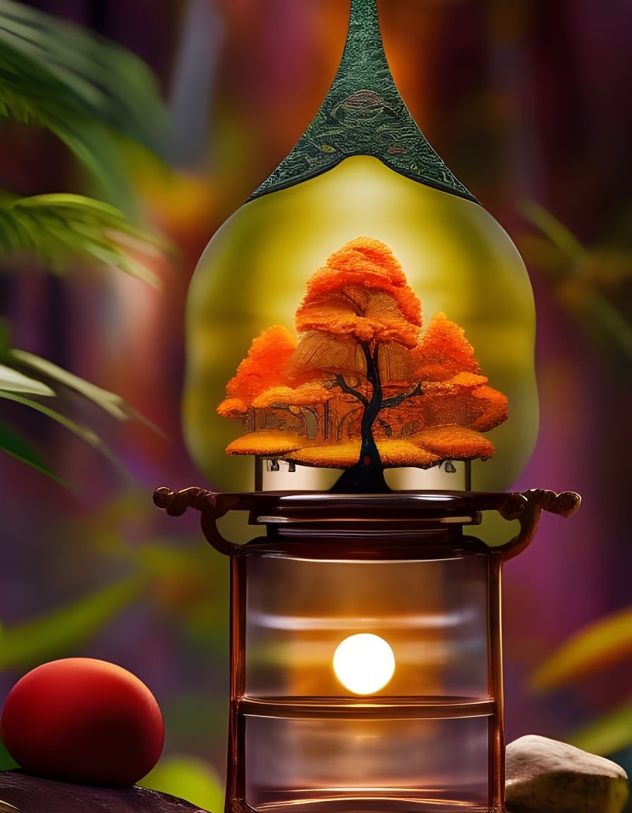 Treecastle in a Bottle: Jungle Fantasy Landscape