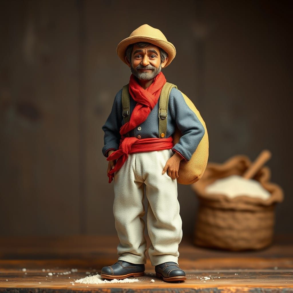 Traditional French Miller Figurine Comes to Life in Hyper-Re...