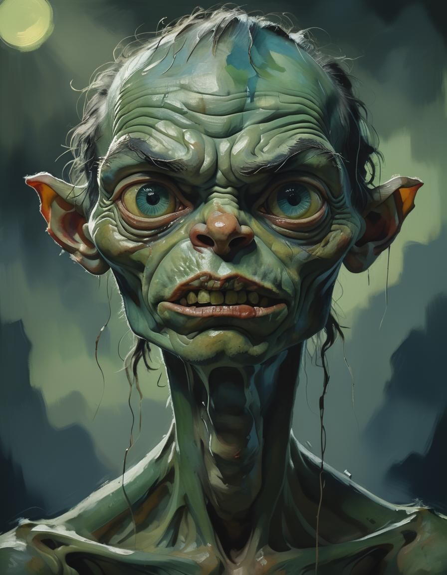 Gollum in Expressionist Style of Egon Schiele