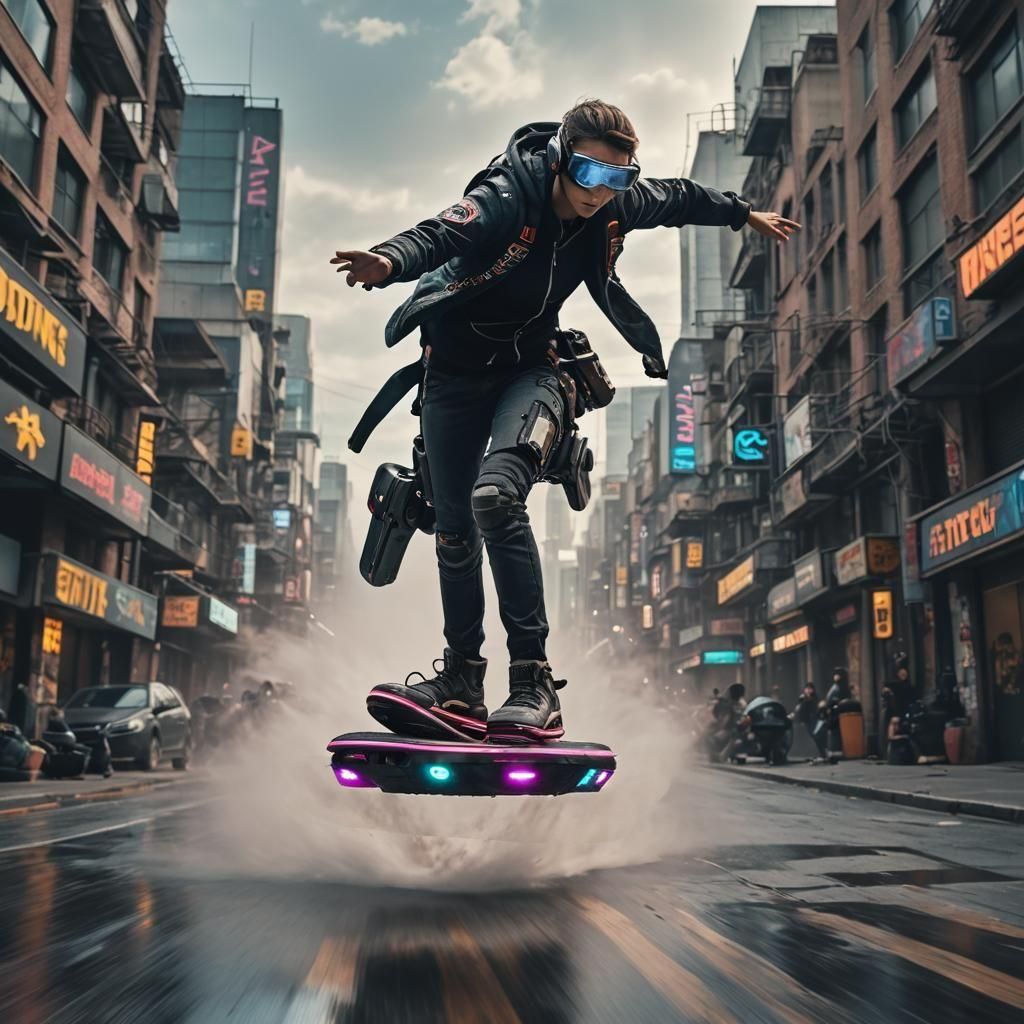 Futuristic hoverboard