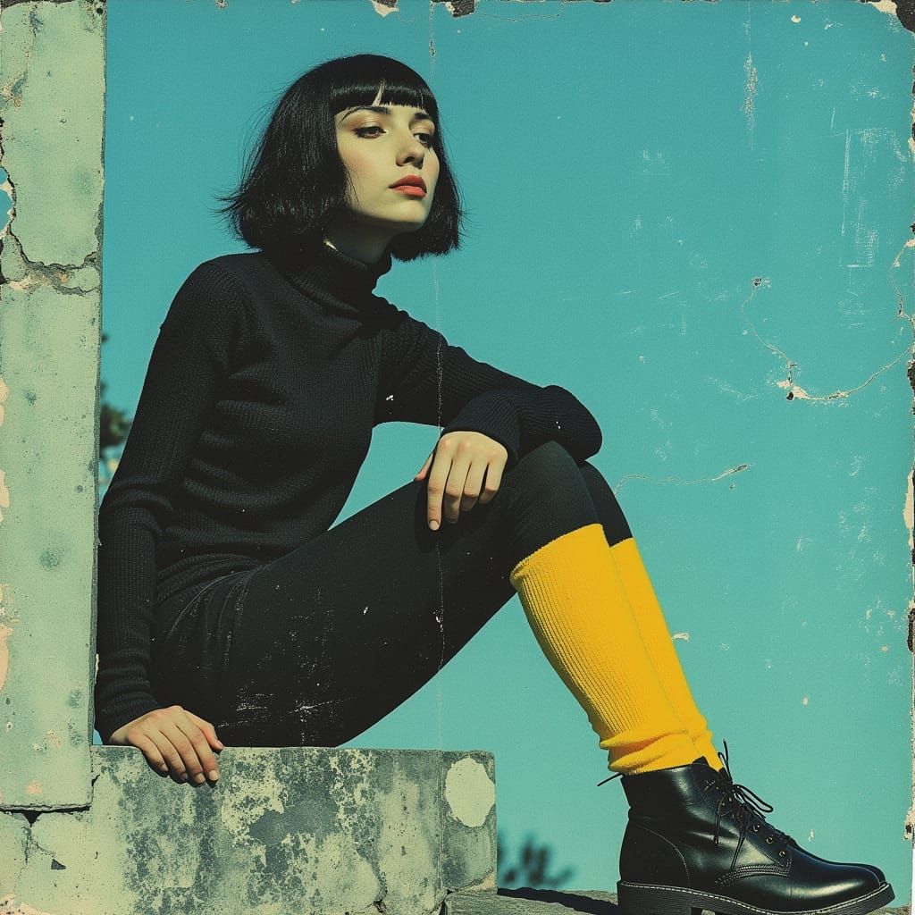 Rebel Goddess on Sun-Kissed Concrete