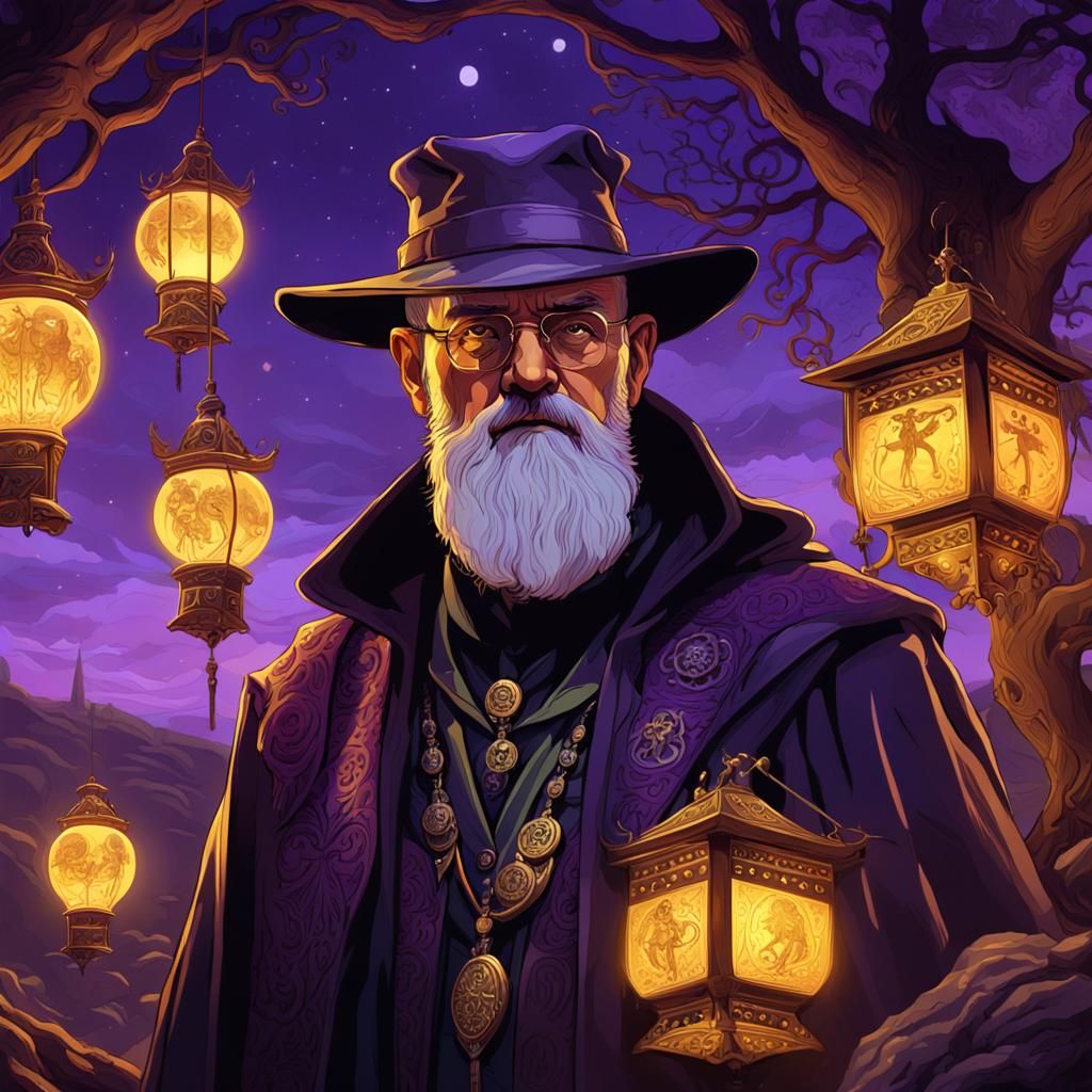 Death Portrait in Art Nouveau Dark Fantasy Style