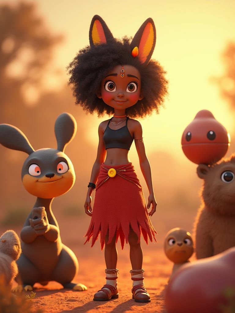 Aboriginal Goddess Emerges in the Australian Outback