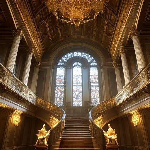 Golden Age of Enlightenment in Baroque Staircase