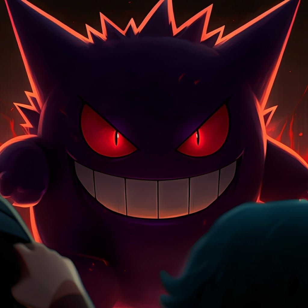 Imposing Gengar Pokémon in Studio Trigger Style