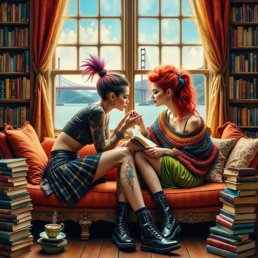 Punk Rebel and Bookworm in Storybook Romance