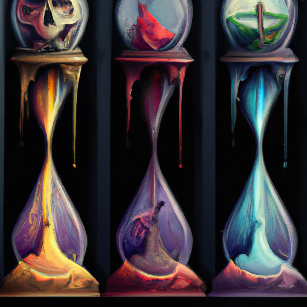 Bloody Hourglass Masterpiece in Hyperrealistic Style