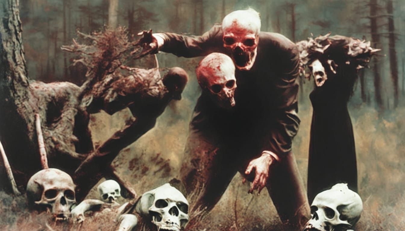 Surreal Nightmare: President Meets Satan Amidst Dark Spirits