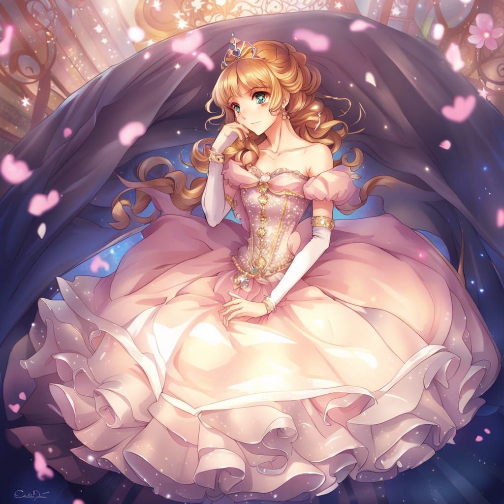 Gorgeous Princess in Ball Gown, Anime Key Visual