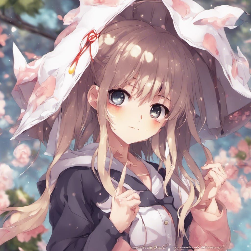 Cute Anime Girl in Anime Key Visual Style