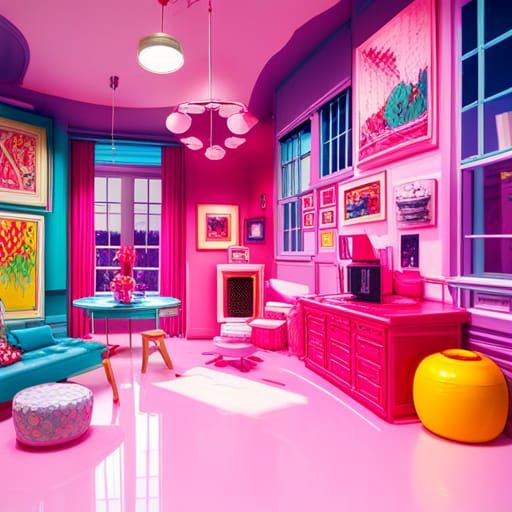 Barbie Dream Home in Graffiti Splash Art Style