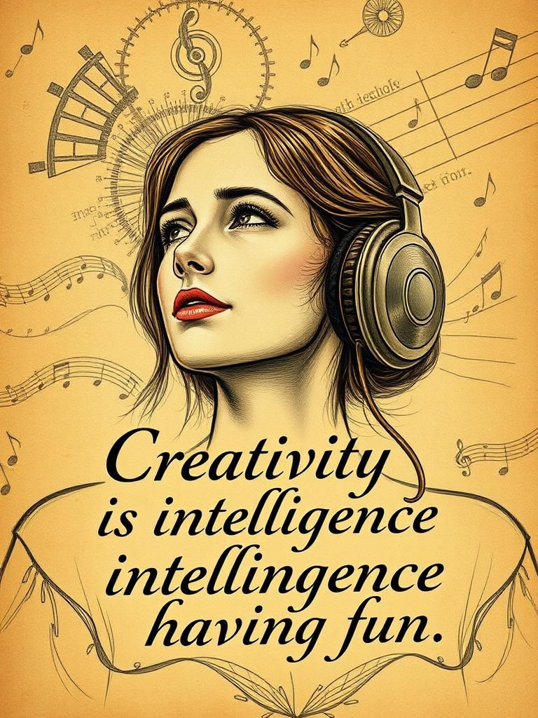 Renaissance-Inspired Portrait with Da Vinci Style Sketches