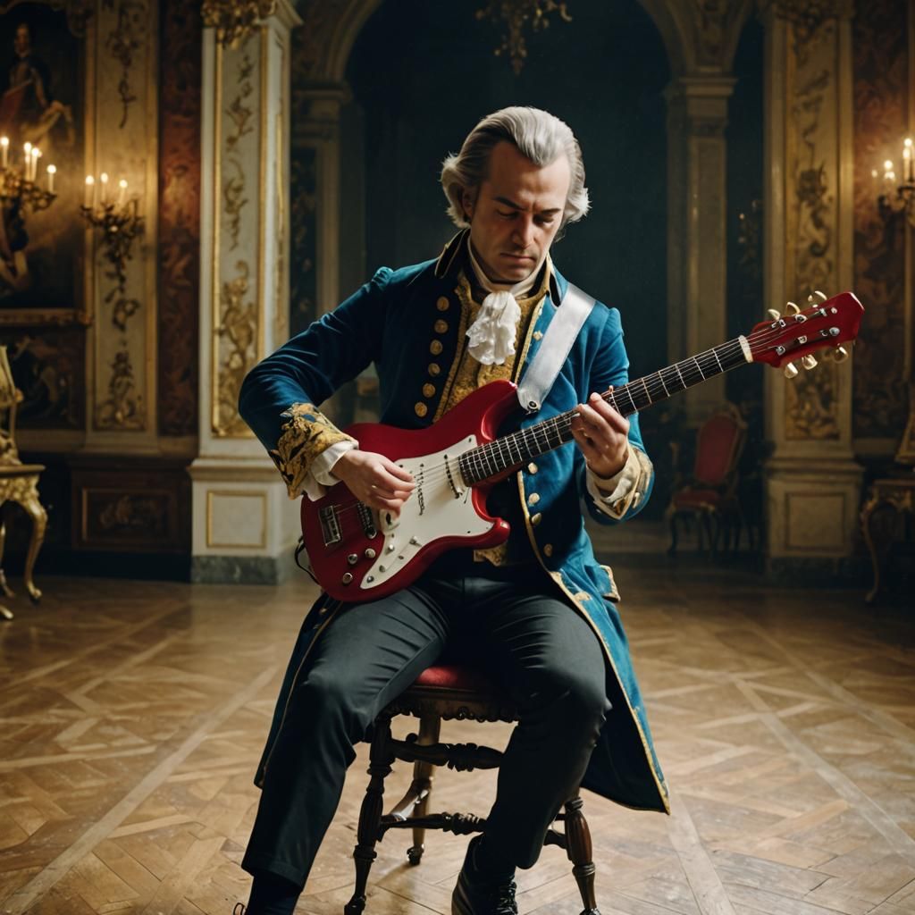 Mozart Rocks Out: Electric Guitar Film Still