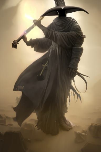 Plague Doctor Wizard with Fractal Armor