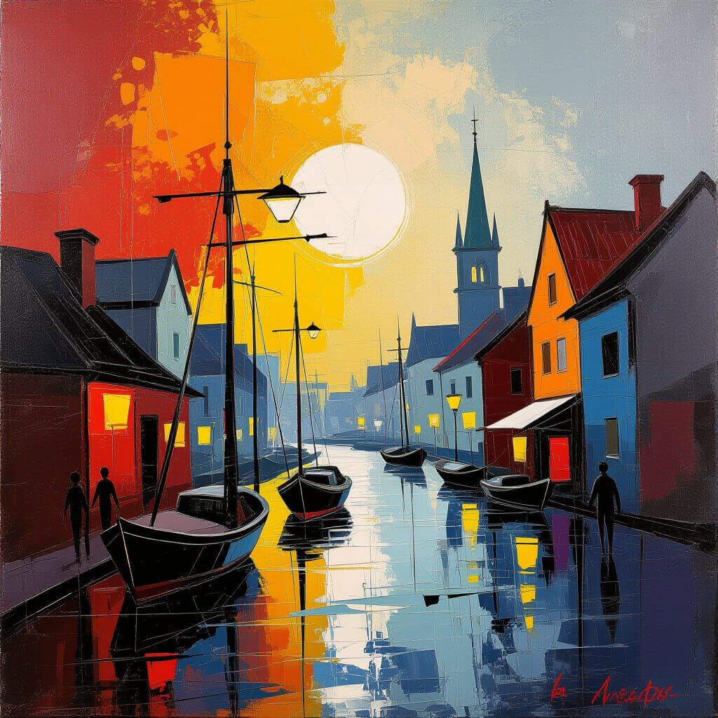 Vintage Glitchcore Painting with Thick Impasto Brushstrokes