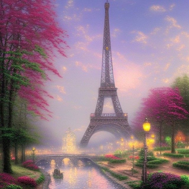 Ethereal Paris Fantasy in Luminist Style