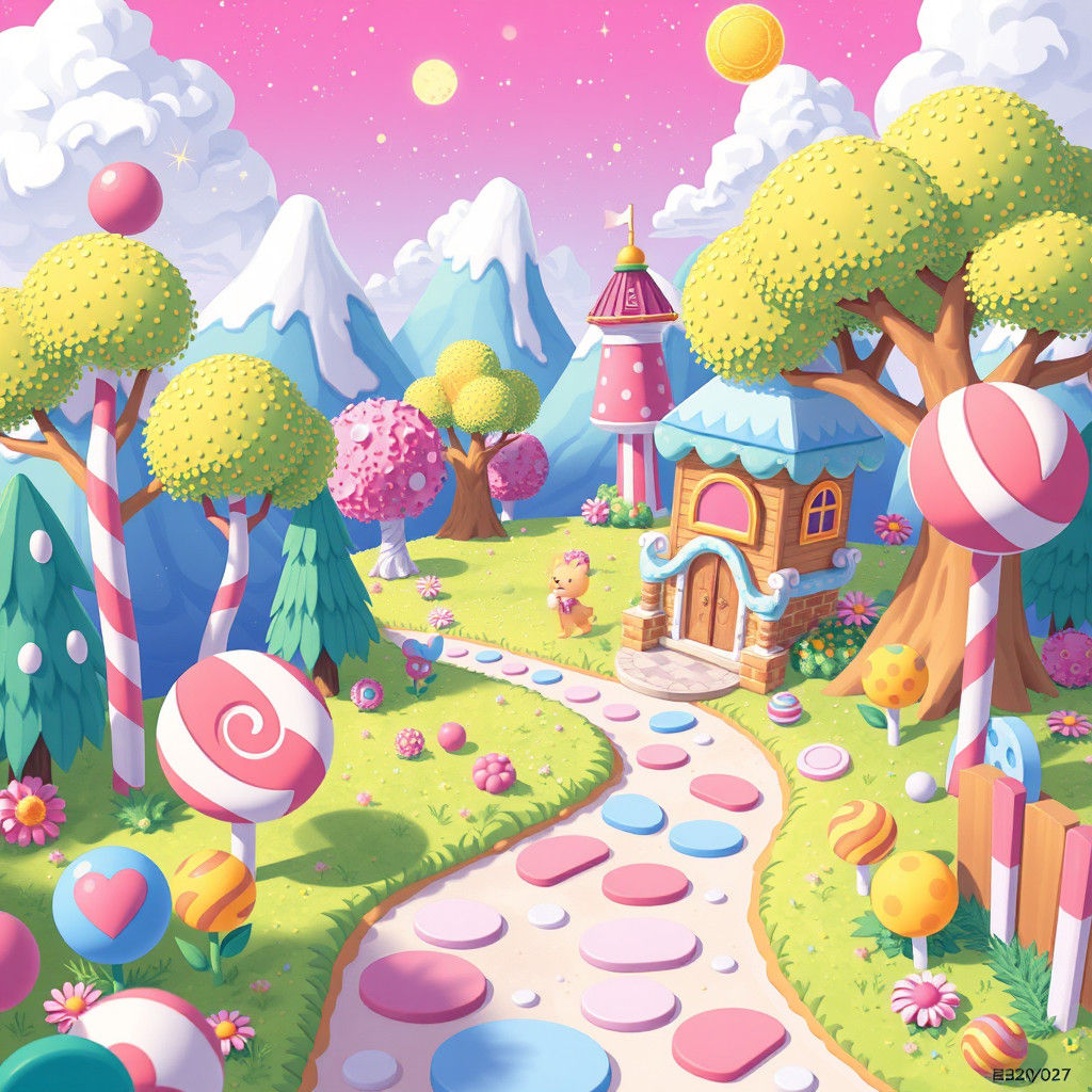 Candyland Game Visual: Anime and Manga Style