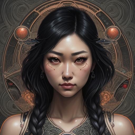 Intricate Eyes Close-up in Aetherpunk Style