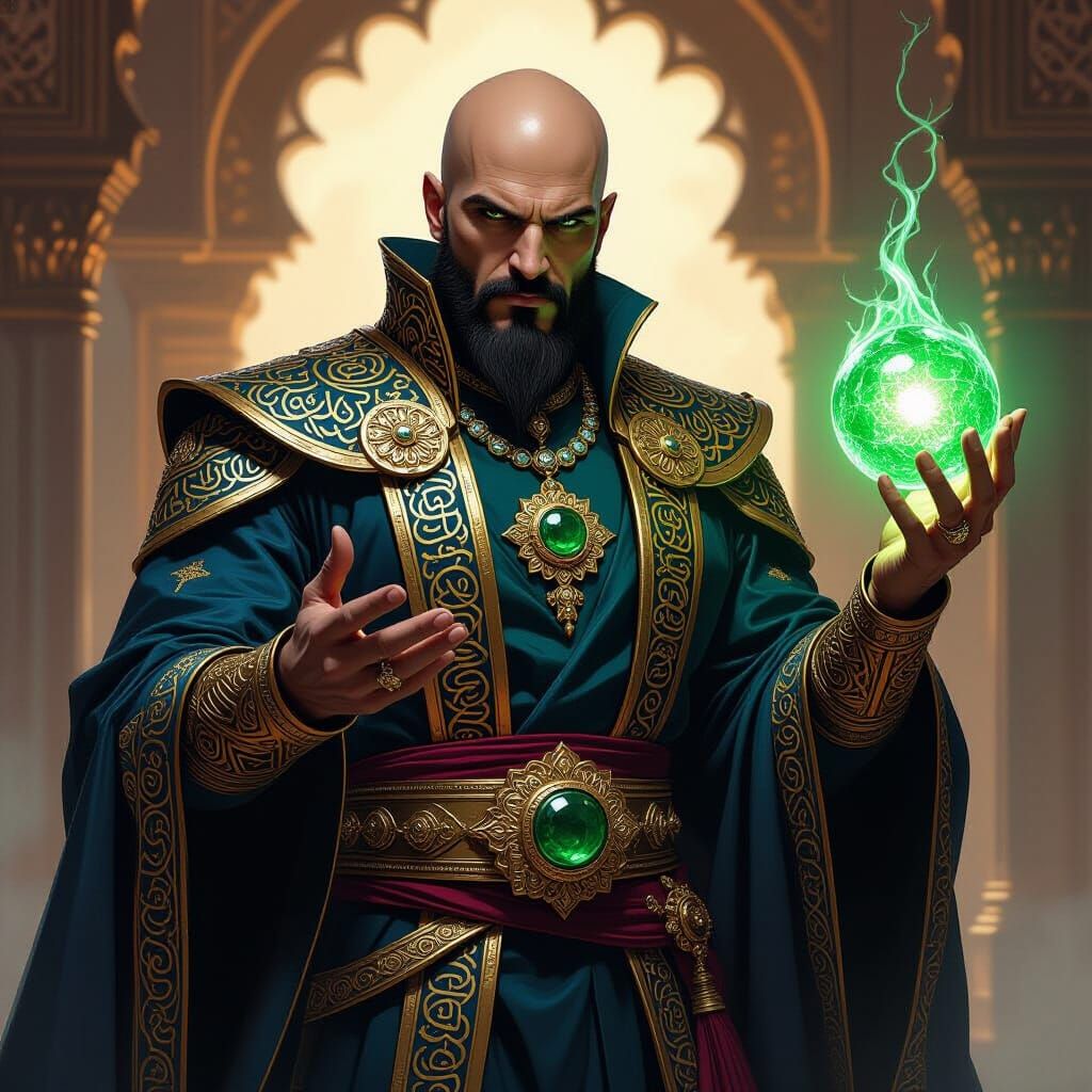 Lex Luthor as Ottoman Sultan with Kryptonite Orb