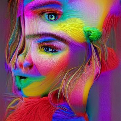 Colorful Portrait of Florence Pugh