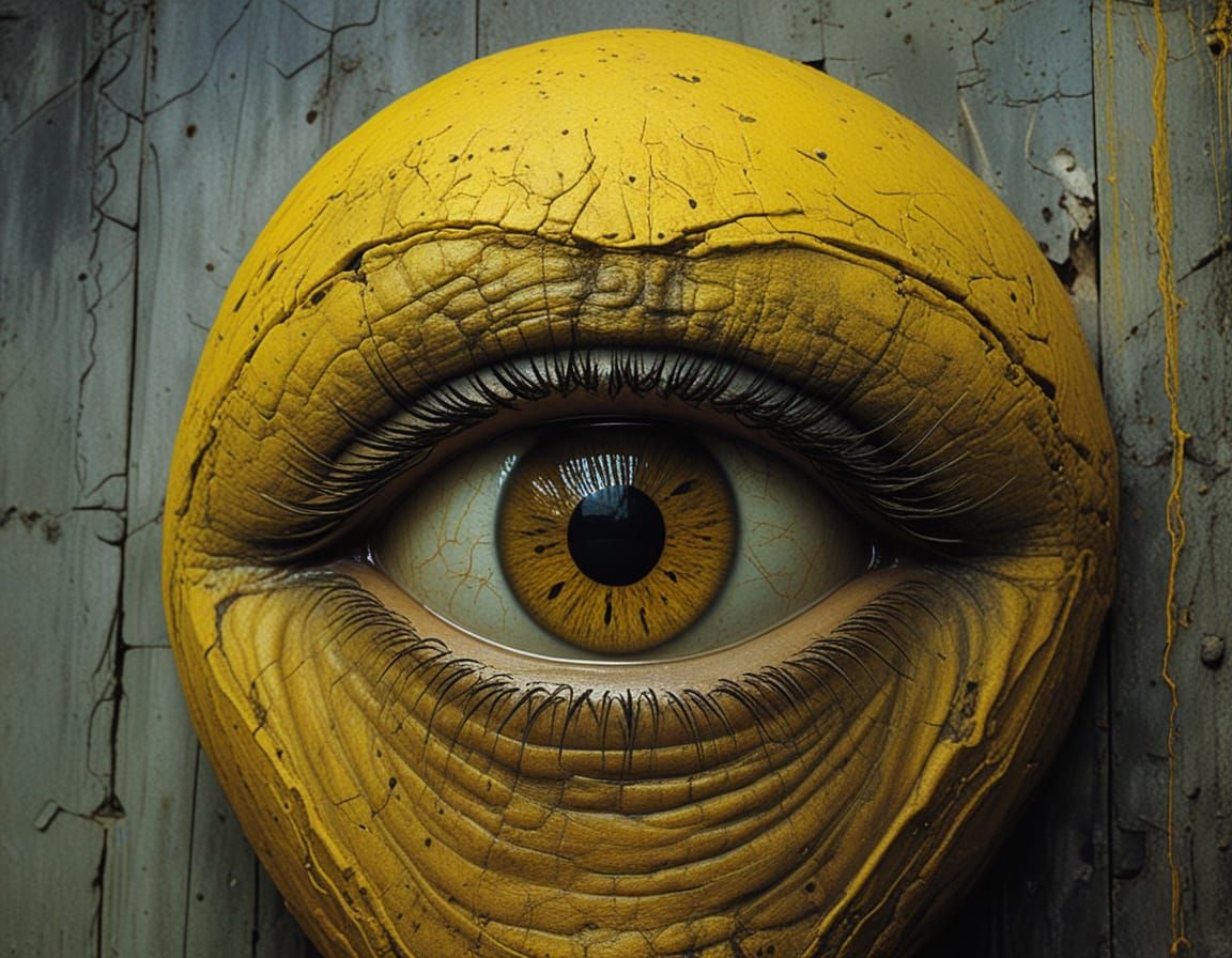 Surreal Creature Crawling on Mirror of Intestines