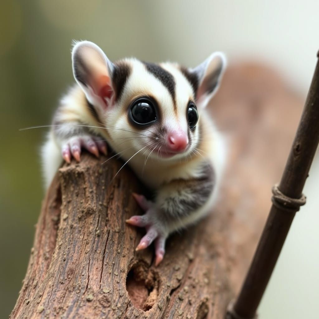 Cute Sugar Glider Portrait