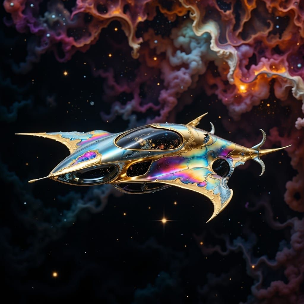 Futuristic XLR-222 Floats Through Space as Digital Art