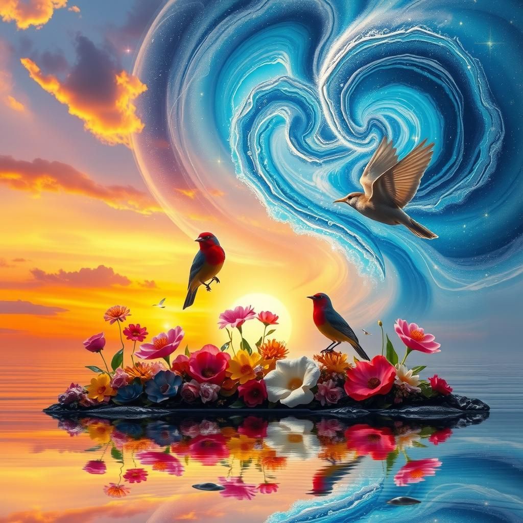 Mesmerizing Digital Art: Cleansing Gratitude in 8K